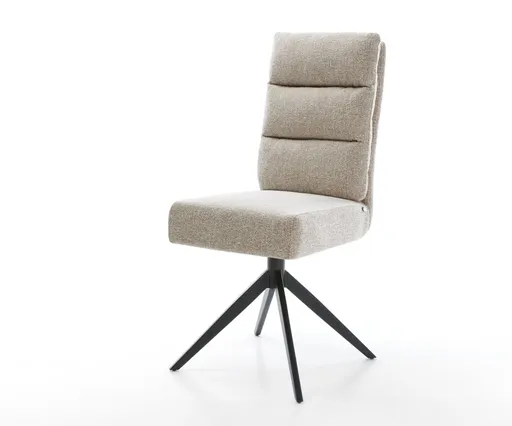 Jídelní židle Pela-Flex tkanina Měkký béžová křížová podnož