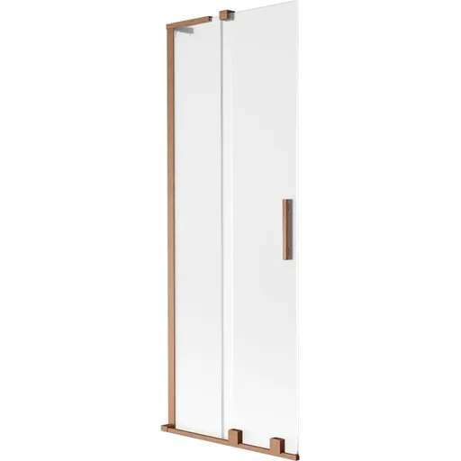 MEXEN/S Velar L dvoukřídlá posuvná vanová zástěna 70 x 150, dekor, měď kartáčovaná 896-070-003-31-65