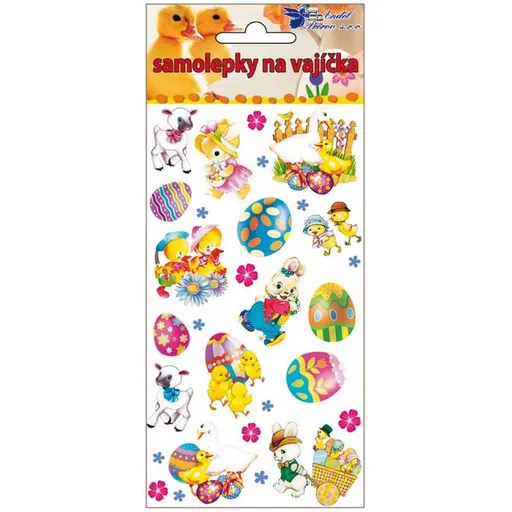 Samolepky velikonoční gelové 19 x 9 cm (797) obrázek 1