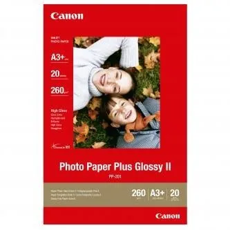 Canon Photo Paper Plus Glossy PP-201 2311B021, 275 g/m2, A3+, 20ks, lesklý, inkoustový, bílý, foto papír