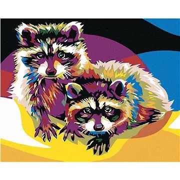 Malování podle čísel - Barevní mývalové (HRAmal00878nad)