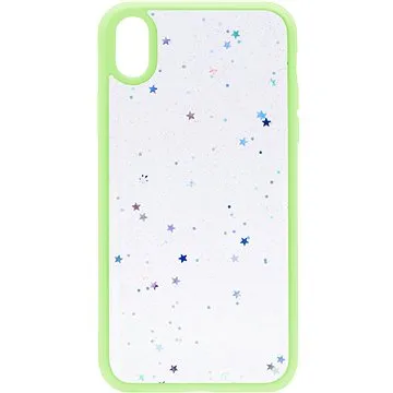 iWill Clear Glitter Star Phone Case pro iPhone XR Green (DIP888-30)