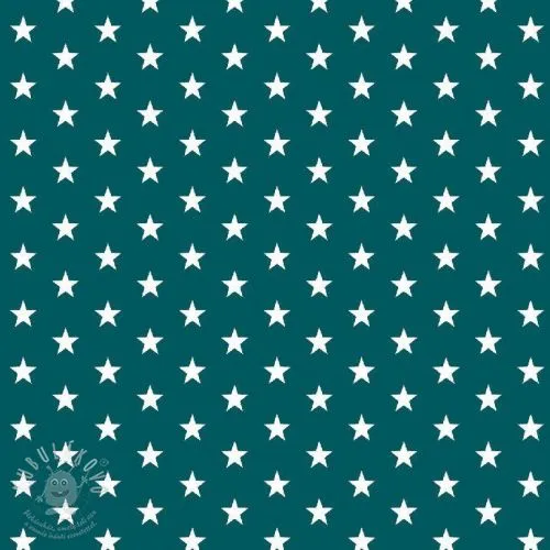 Bavlněná látka Petit stars petrol