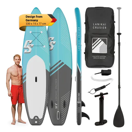 Capital Sports Lanikai Cruiser 10.8, nafukovací paddelboard, souprava se SUP deskou, 330 × 77 × 15