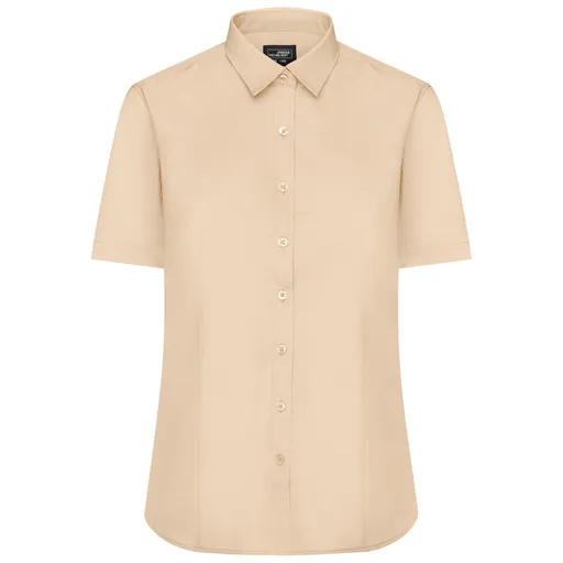James & Nicholson (Daiber) Dámská košile s krátkým rukávem JN679 - Stone | XL