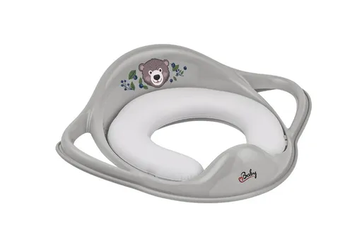 MALTEX Redukce na WC s úchyty měkká The Nature Buddies Medvěd- Grey