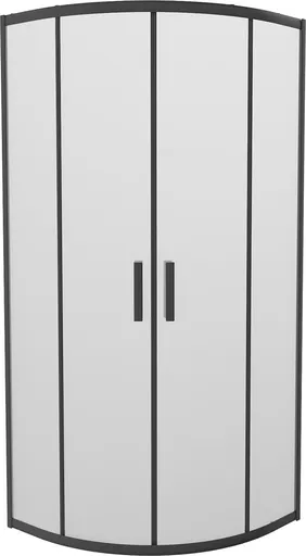 MEXEN Rio sprchový kout čtvrtkruh 80 x 80, dekor, černá 863-080-080-70-30