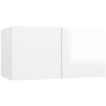 SHUMEE závěsná bílá s vysokým leskem 60 × 30 × 30 cm (804526)