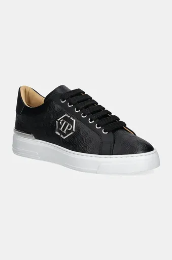 Kožené tenisky Philipp Plein Nappa Lo-Top Monogram