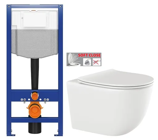 AKCE/SET CERSANIT předstěnový instalační systém bez tlačítka + WC INVENA TINOS  + SEDÁTKO K97-526 X NO1