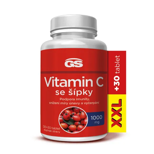 GS Vitamin C 1000 se šípky XXL 120+30 tablet