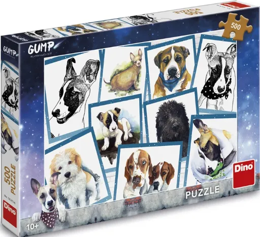 Puzzle Pes Gump a kamarádi 500 dílků