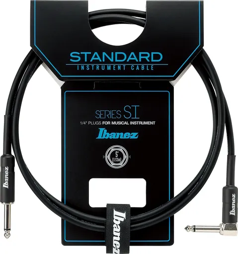 Ibanez Instrument Cable 1,52m Black Straight & Right Angled Plugs