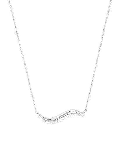 Silver Cat Třpytivý stříbrný náhrdelník s kubickými zirkony Beauty SC596