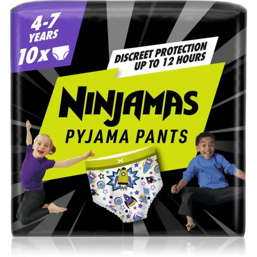 Pampers Ninjamas Pyjama Pants pyžamové plenkové kalhotky 17-30 kg Spaceships 10 ks