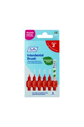 Tepe Mezizubní kartáčky červené 0,5 mm krabička 6 ks