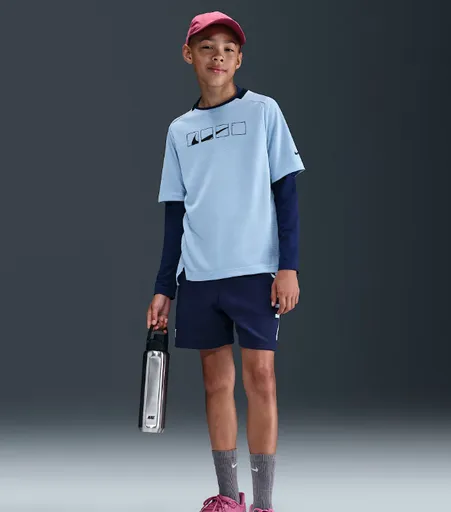 Nike Multi Big Kids Dri-FIT Fleece Shorts S