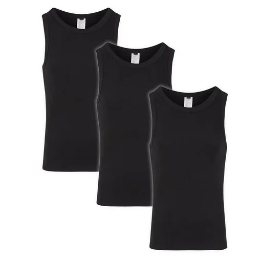 Build Your Brand Set 3ks: Pánské bavlněné tílko - Černá | XL