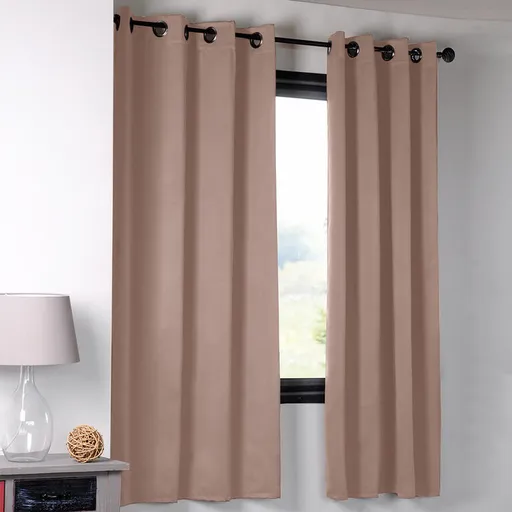 Zatemňovací závěs blackout NOTTE pudrový 135 x 180 cm sada 2 ks