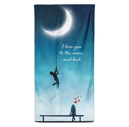 Osuška Love Moon (Velikost osušky: 100x170cm)