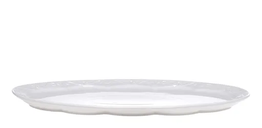 Porcelánový servírovací oválný podnos s krajkou Provence lace - 20*40 cm Chic Antique