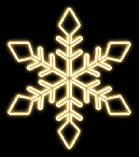 DecoLED LED světelná vločka XI, závěsná 3D tisk, pr. 104 cm, teple bílá