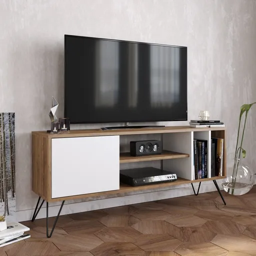 TV stolek Mistico (140) - Walnut, White