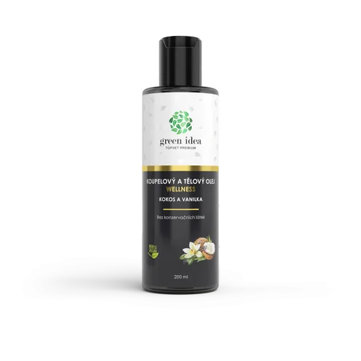 Kokos a vanilka koupelový a tělový olej 200 ml - Green idea