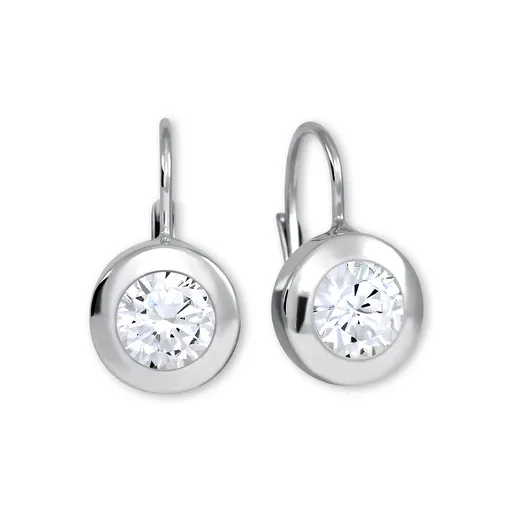 Soliter Slušivé náušnice z bílého zlata s krystaly 236 001 00682 07