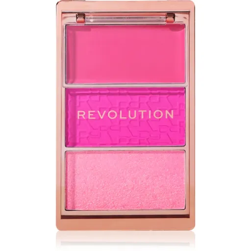 Makeup Revolution Blush Icon Palette paleta tvářenek odstín Hot Pink Flag 9.8 g