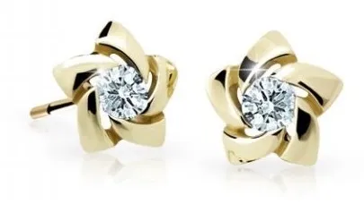 Cutie Jewellery Zlaté dětské náušnice C2201-30-X-1 bílá