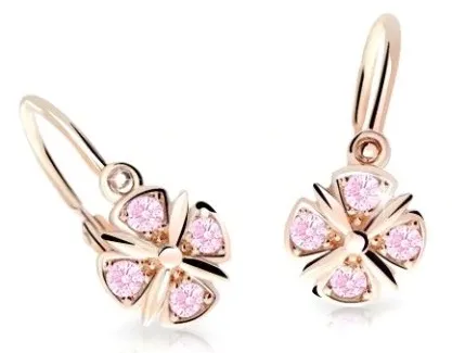 Cutie Jewellery Slušivé dětské náušnice z růžového zlata C2245-10-X-4 růžová