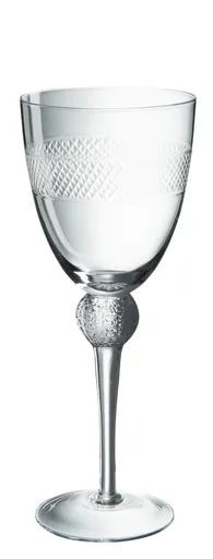 Sklenička na víno s proužkem Flute - ∅ 8,5*22,5 cm J-Line by Jolipa