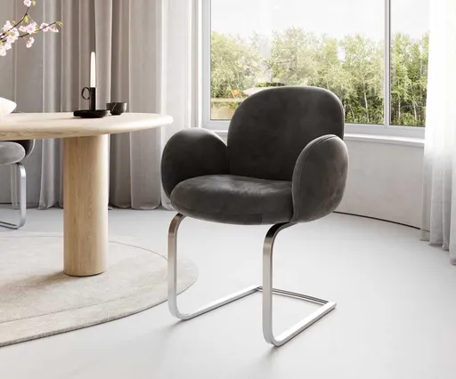 Jídelní židle Nube-Flex s područkami konzolová podnož plochá