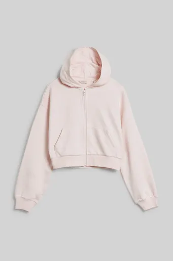 MIKINA GANT CROPPED SCRIPT LOGO ZIP HOODIE CRYSTAL PINK