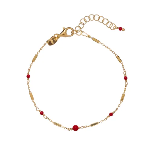 Alisia Pozlacený náramek s červeným korálem AL3246-Oro-Corallo