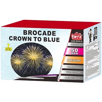 Ohňostroj - baterie výmetnic brocade crown to blue 50ran  (8595596306152)