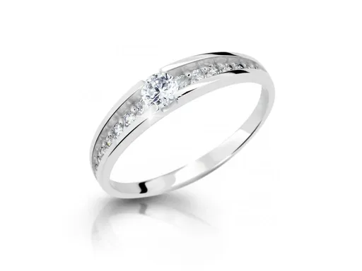 Cutie Jewellery Okouzlující prsten z bílého zlata se zirkony Z6723-2804-10-X-2 56 mm