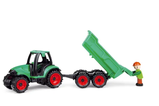 Traktor s vlečkou plast 32 cm s figurkou