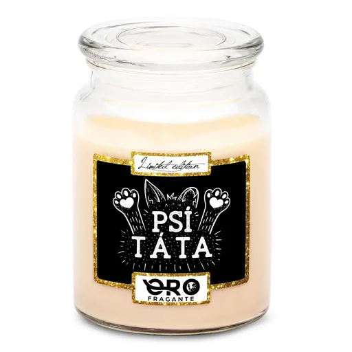 Svíčka Psí táta – tlapky (Vůně svíčky: Vanilka)