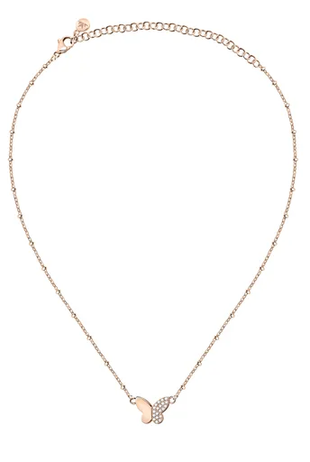 Morellato Bronzový motýlkový náhrdelník s krystaly Passioni SAUN03