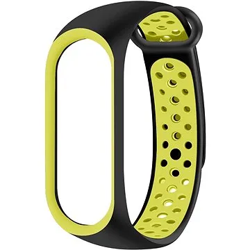 Eternico Sporty pro Xiaomi Mi band 5 / 6 / 7 solid black and yellow (APW-XMI7SP-SBY)