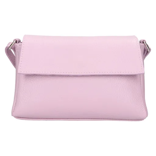 Dámská kožená crossbody kabelka Italia Darina - světle fialová
