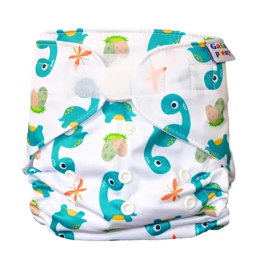 GaGa's pleny Látková plena AIO Zelený dinosaurus na suchý zip