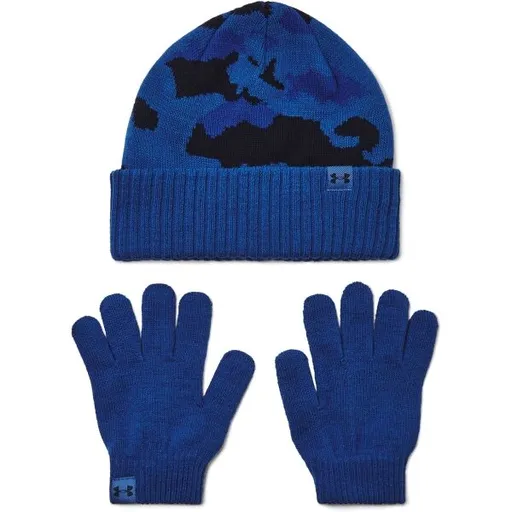 Under Armour BEANIE COMBO Set čepice a rukavice, modrá, velikost