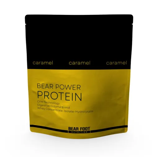 BEAR FOOT NUTRITION Power Protein slaný karamel 1000 g