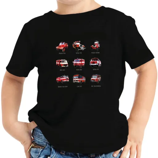 Dětské tričko pro HASIČE: Auta, co zachraňují životy, 10 let (140cm)