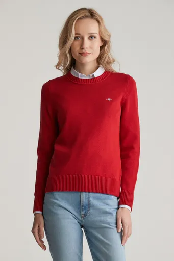 SVETR GANT CLASSIC COTTON C-NECK RUBY RED