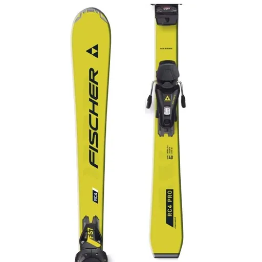 Fischer RC4 PRO JRS + FS 7 GW CA Juniorské sjezdové lyže, žlutá, velikost