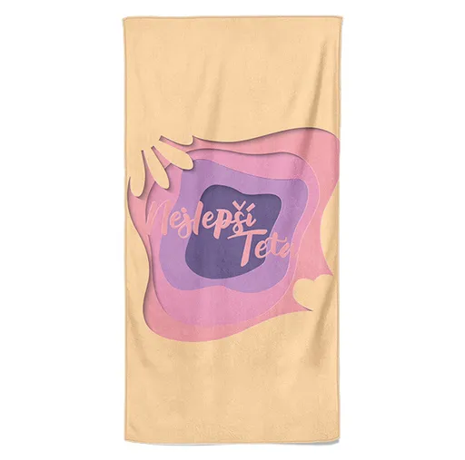 Osuška Nejlepší teta – díra (Velikost osušky: 100x170cm)
